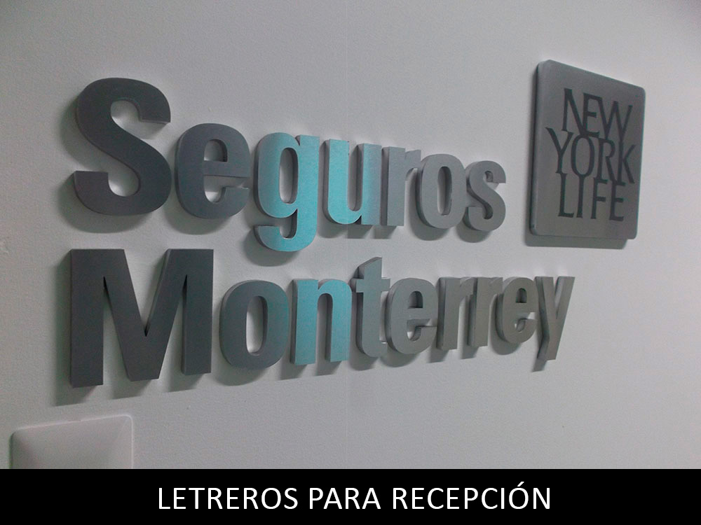 Letreros para recepción